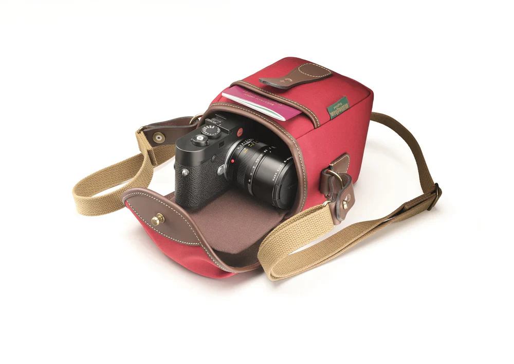 Billingham 72 Bag Burgundy Canvas / Chocolate Leather - Image 4