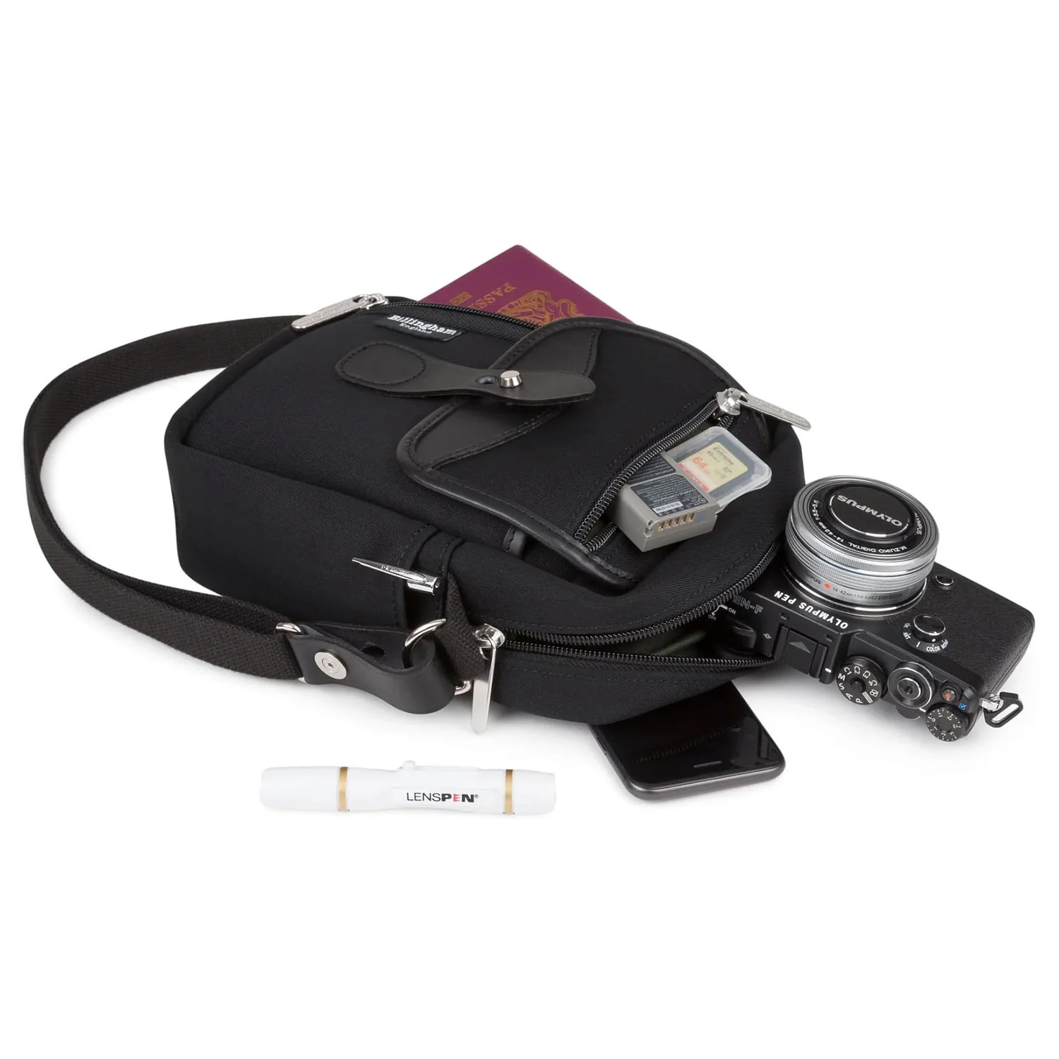 Billingham Airline Stowaway Black Canvas / Black Leather - Image 4