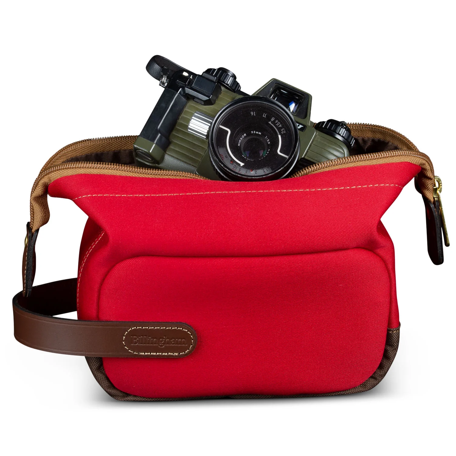 Billingham Capsule 1 Bag - Burgundy FibreNyte / Chocolate Leather - Image 4
