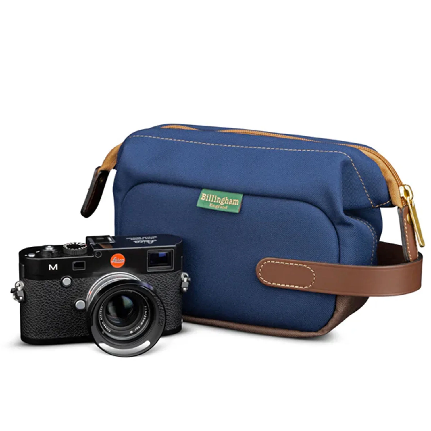 Billingham Capsule 1 Navy Fibrenyte / Chocolate Leather - Image 2