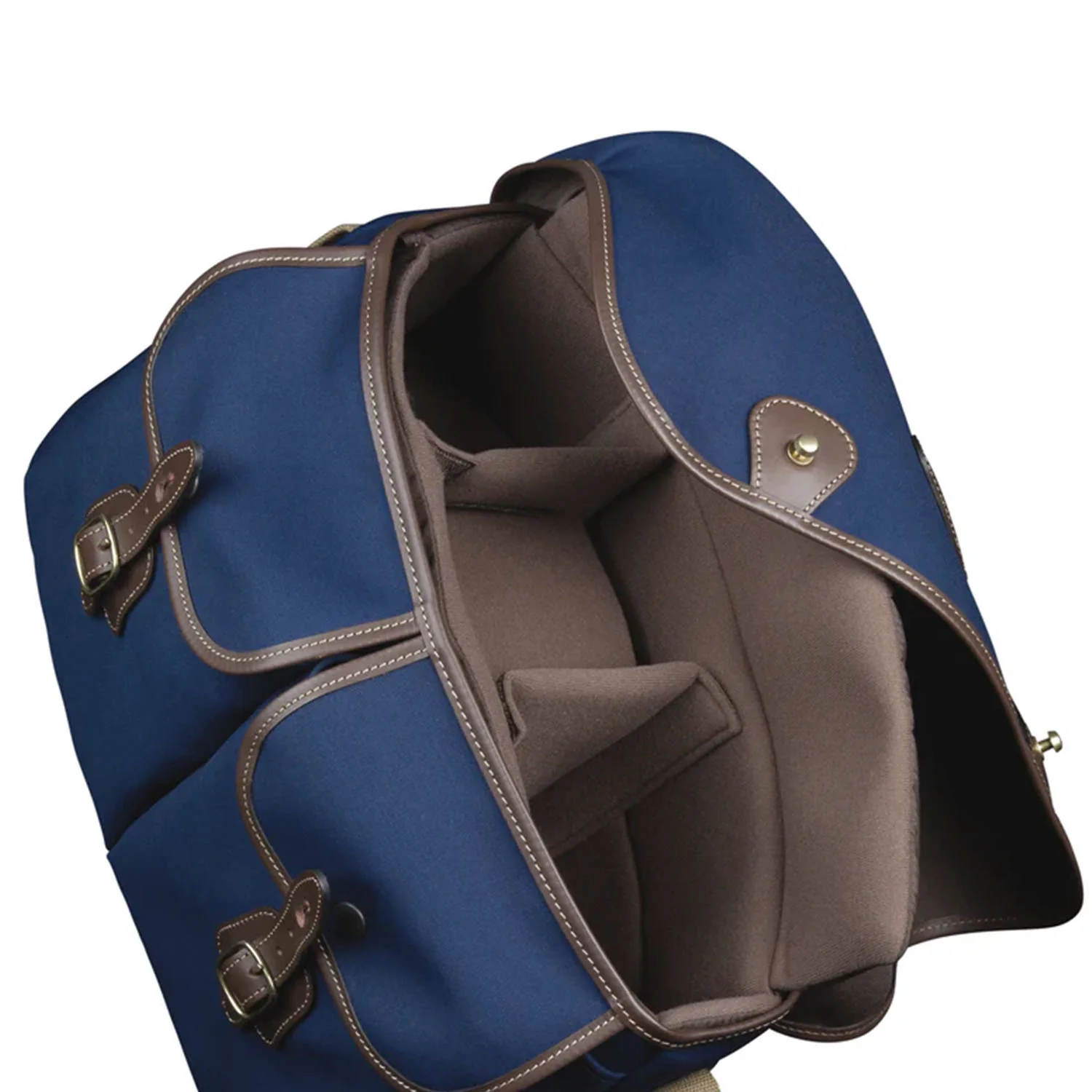 Billingham Hadley Large - Navy Canvas / Chocolate Leather - Image 2