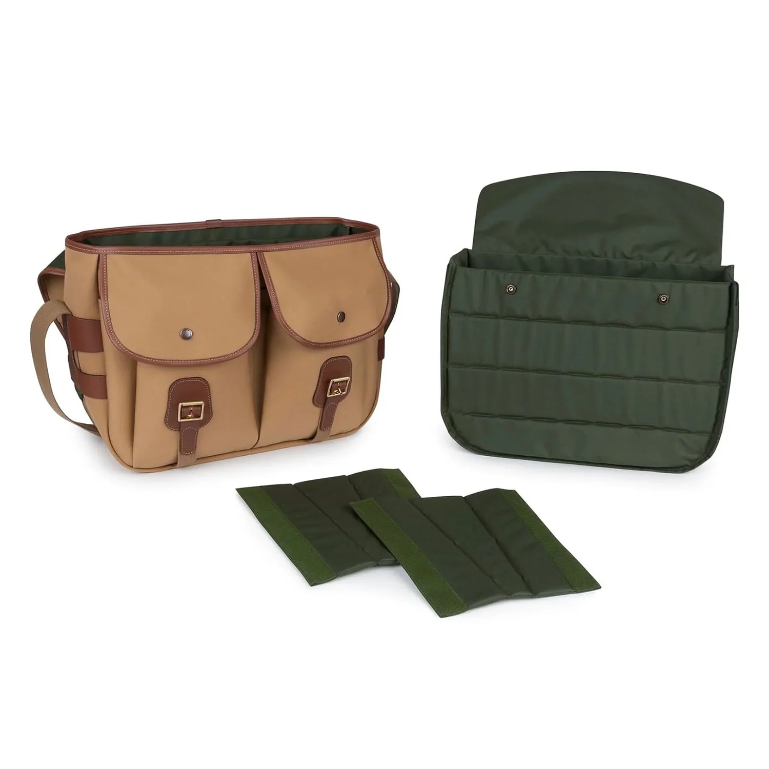 Billingham Hadley Large Pro - Sage Fibrenyte / Chocolate Leather - Image 3