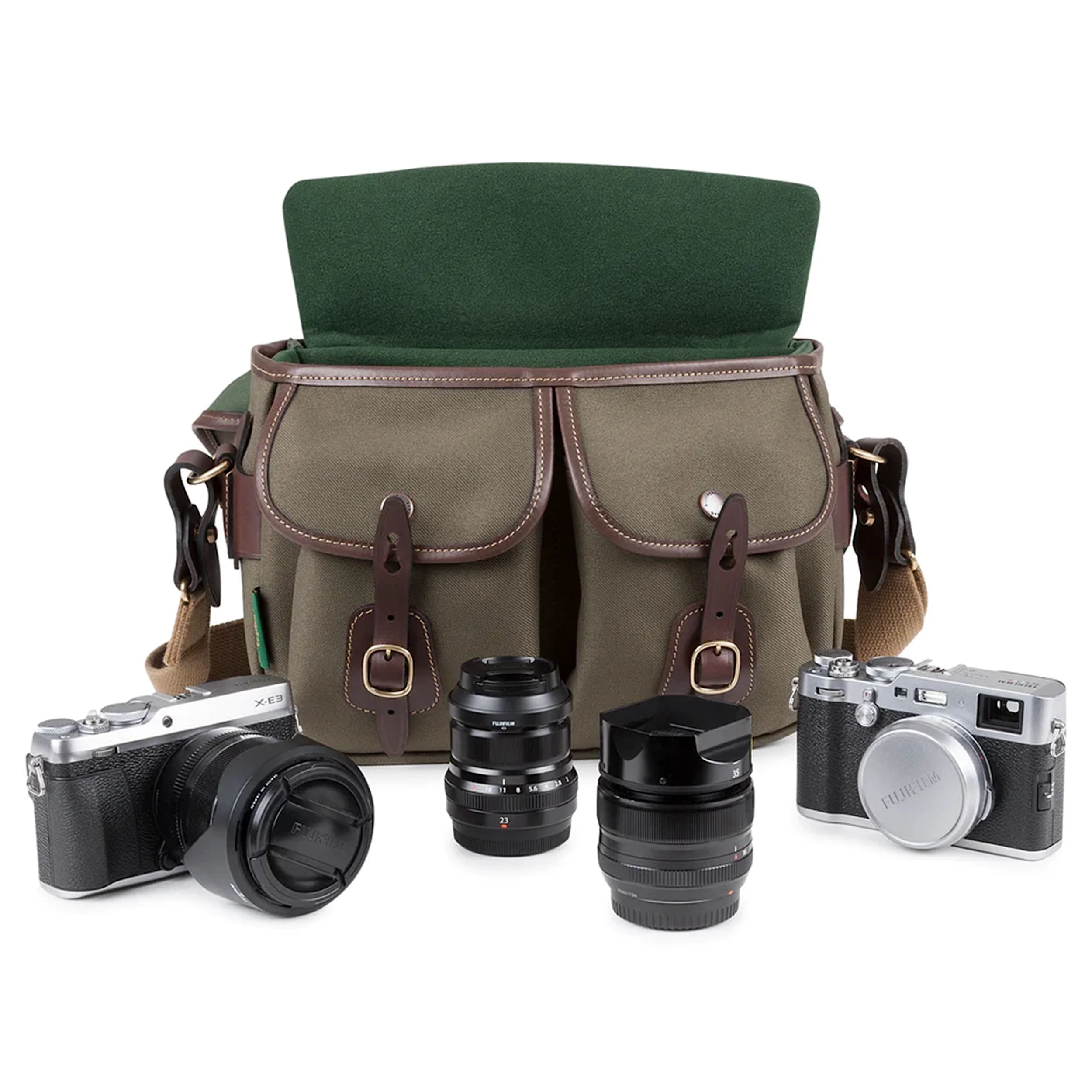 Billingham Hadley Small Pro Sage Fibrenyte / Chocolate Leather - Image 12