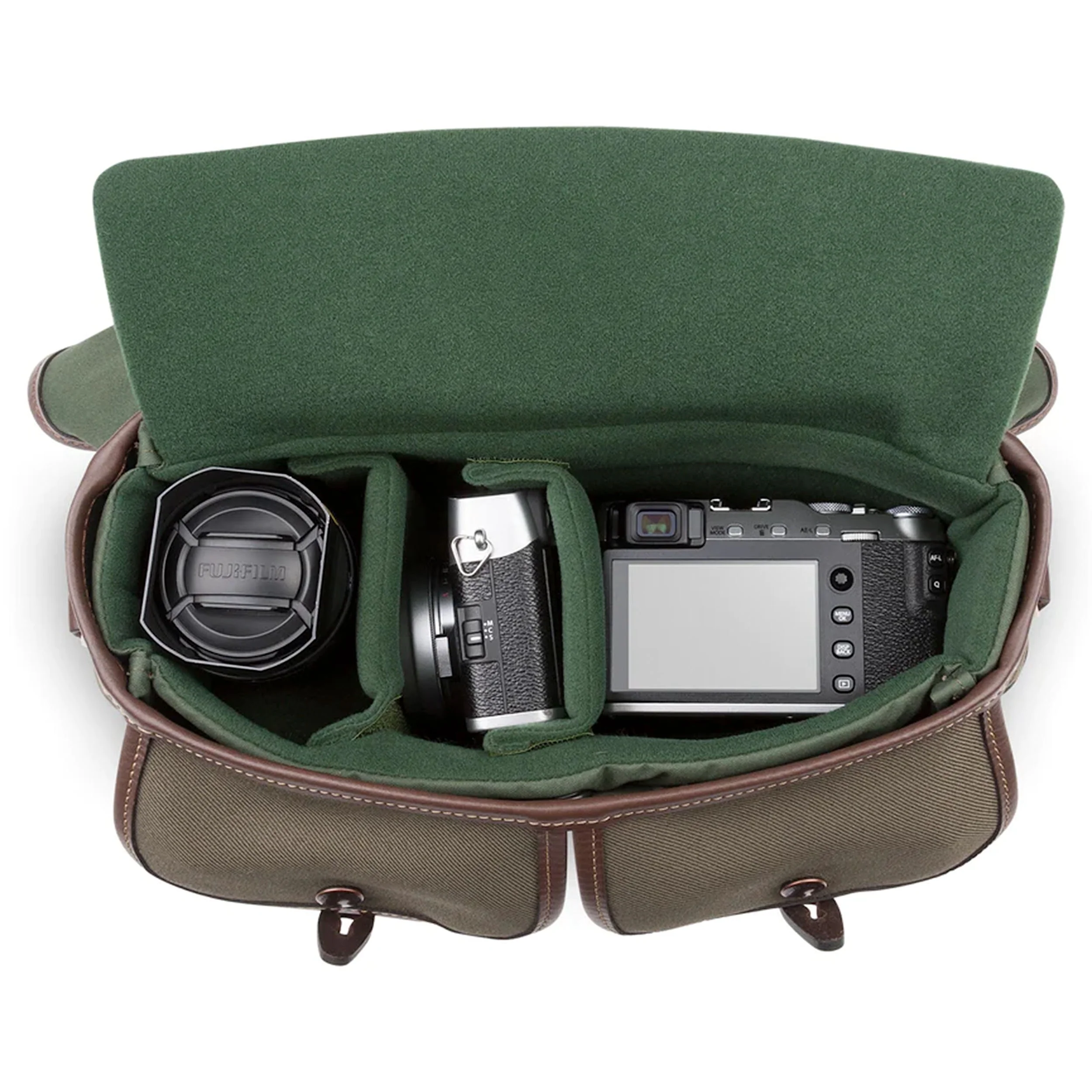 Billingham Hadley Small Pro Sage Fibrenyte / Chocolate Leather - Image 9