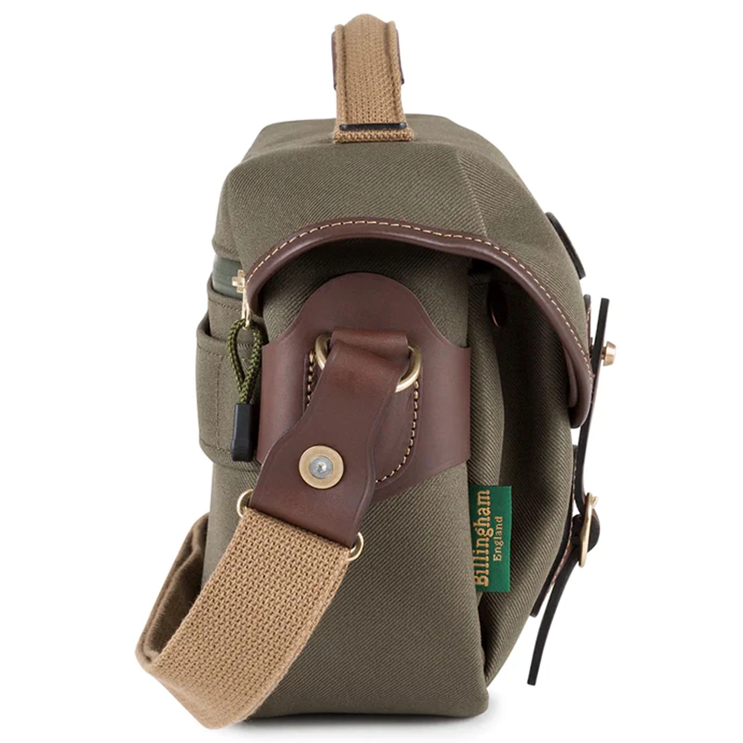 Billingham Hadley Small Pro Sage Fibrenyte / Chocolate Leather - Image 5