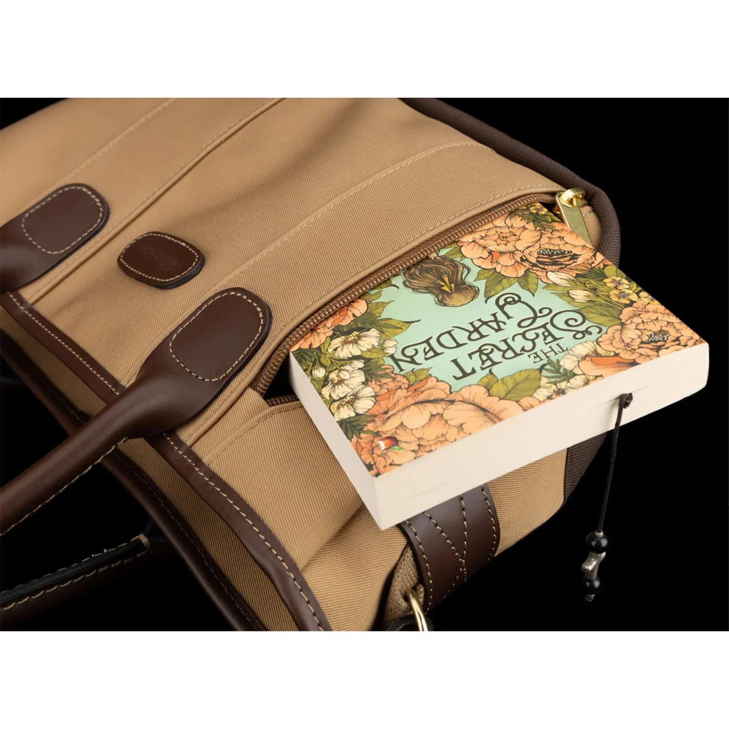 Billingham Key Grip Khaki Canvas / Chocolate Leather - Image 6