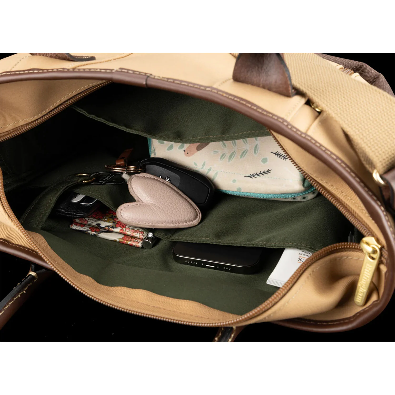 Billingham Key Grip Sage Fibrenyte / Black Leather - Image 6
