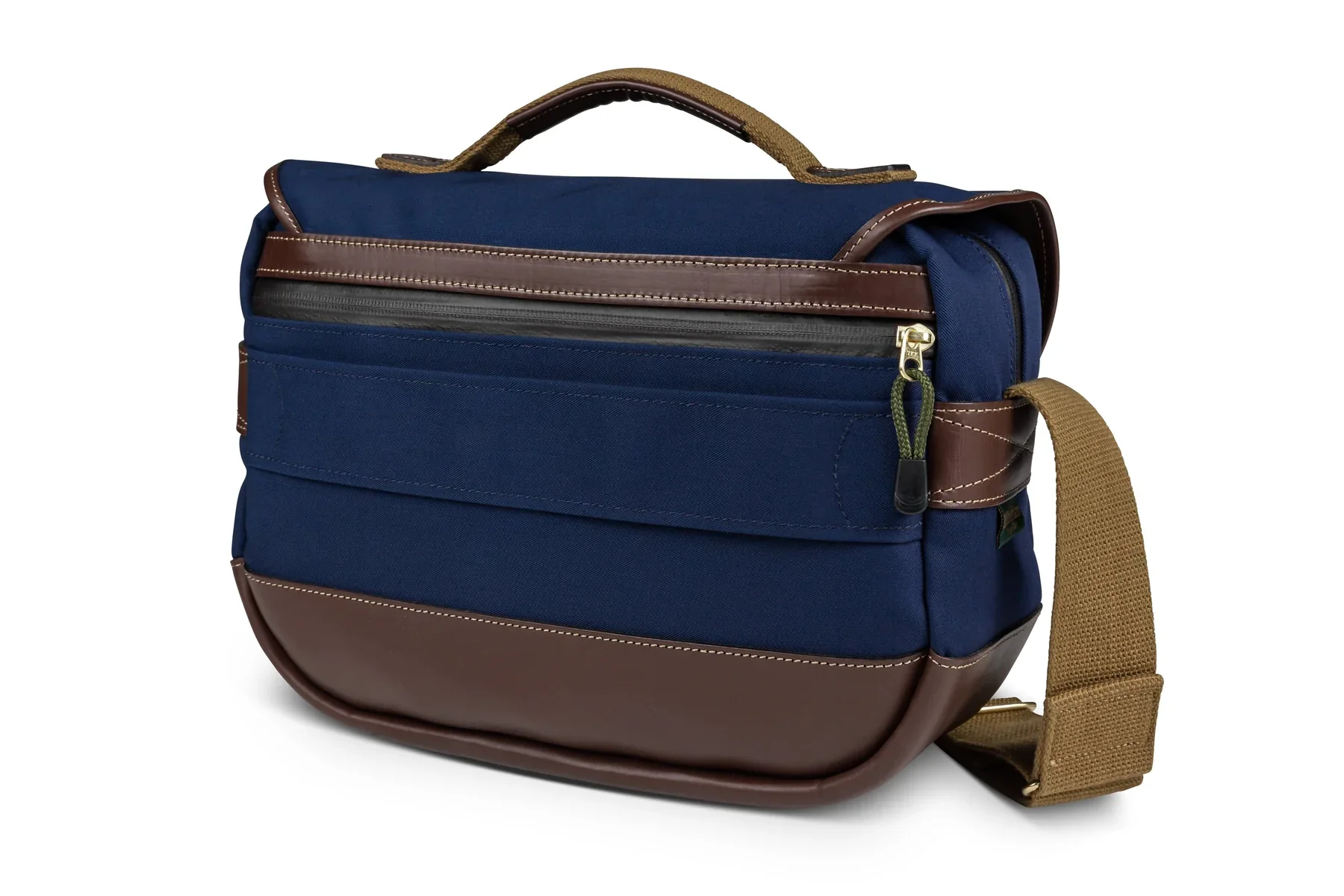 Billingham Mini Eventer - Navy Canvas / Chocolate Leather - Image 2