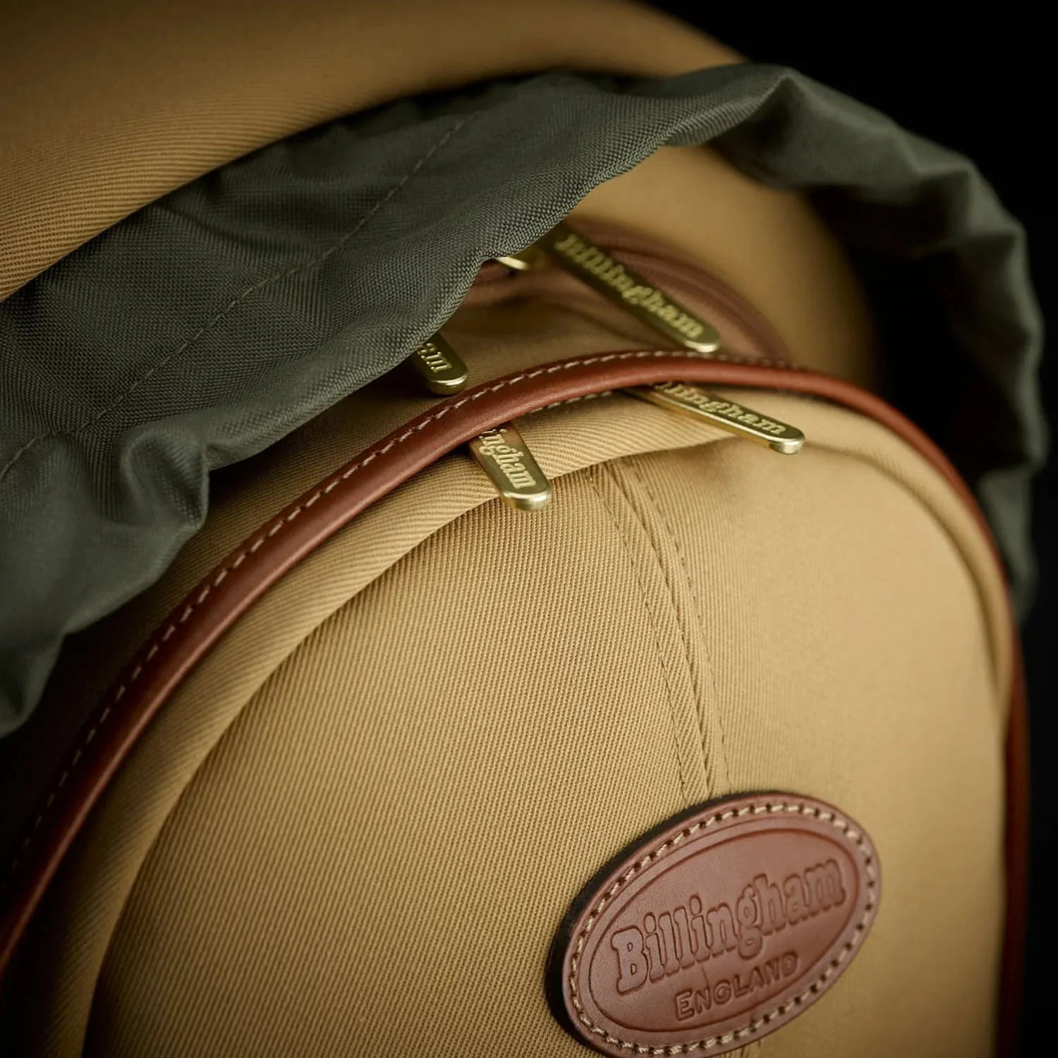 Billingham Rucksack 25 Black Canvas / Tan Leather - Image 12