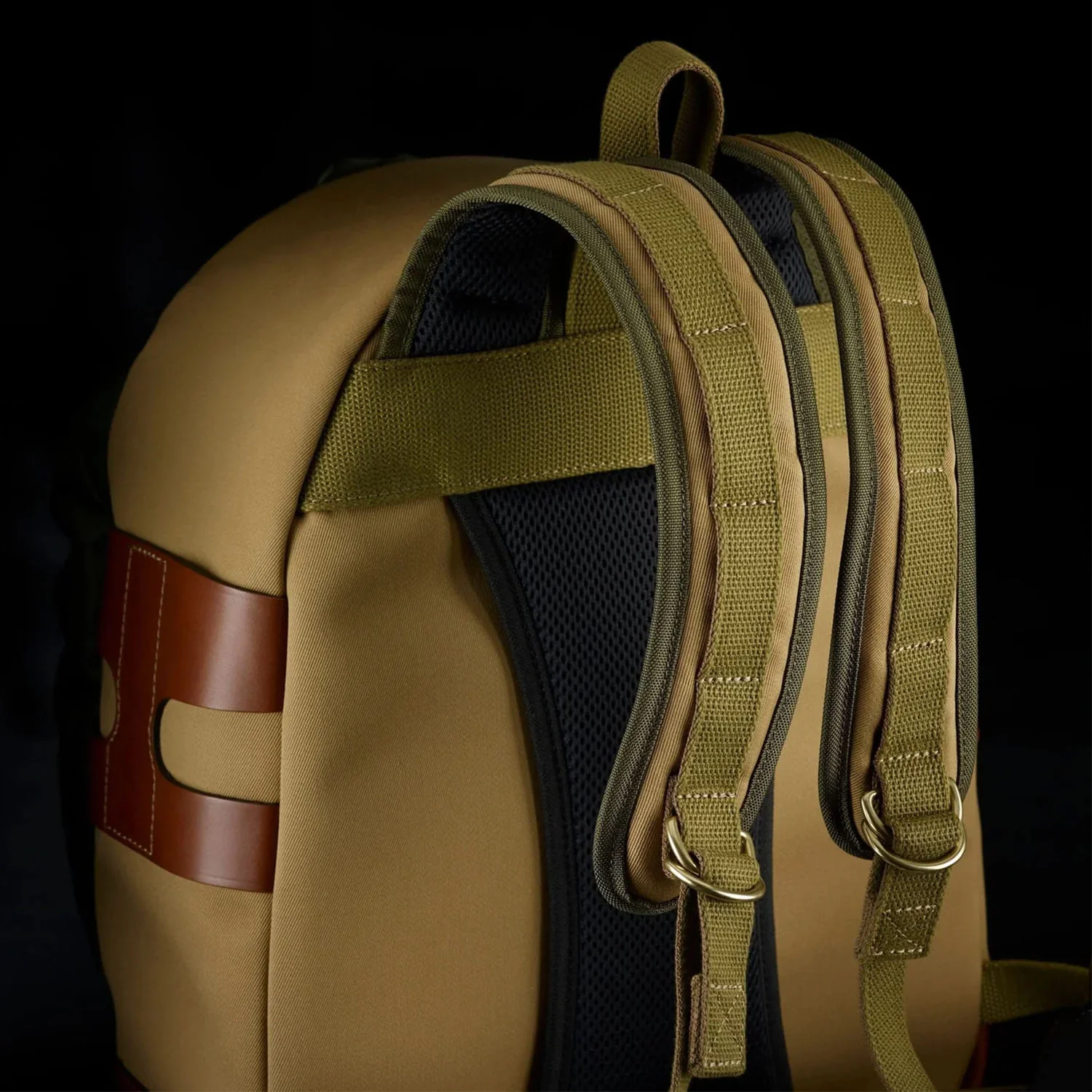 Billingham Rucksack 25 Black Canvas / Tan Leather - Image 7