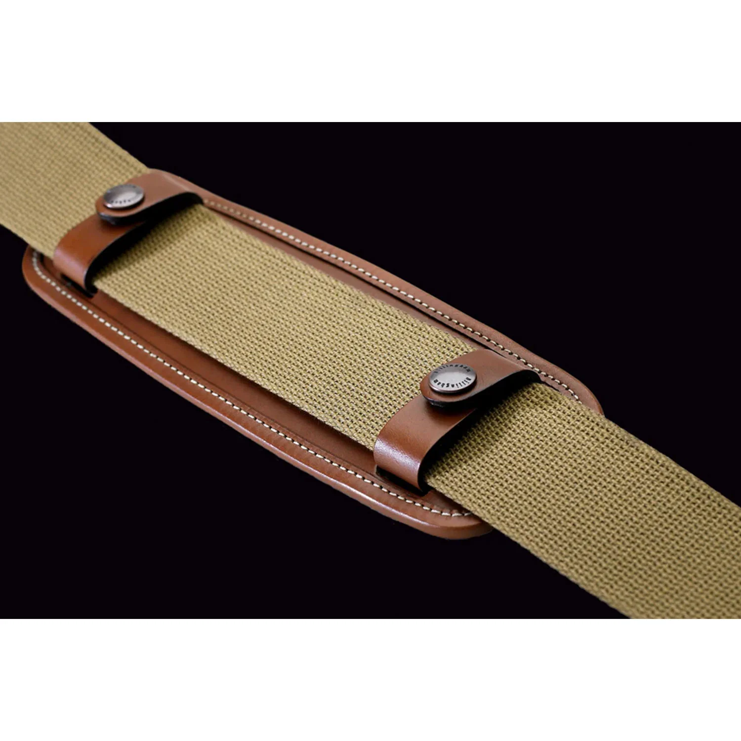 Billingham SP-50 Shoulder Pad - Tan Leather / Antique Studs - Image 3