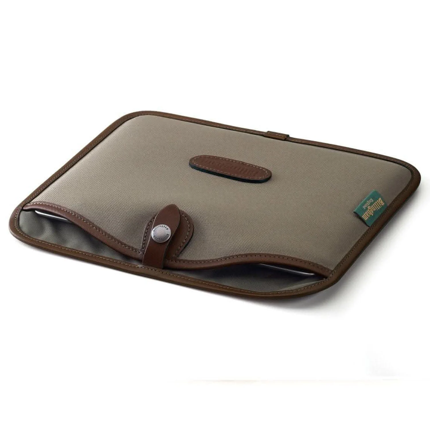 Billingham Tablet Slip Sage Fibrenyte / Chocolate Leather