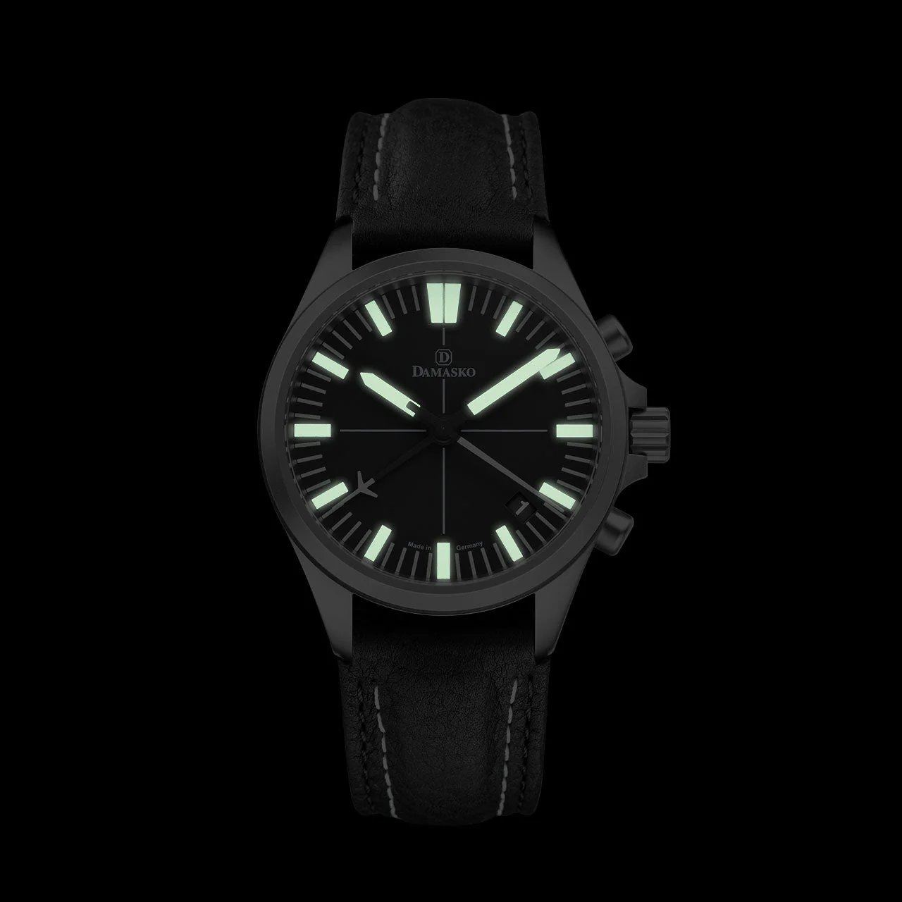 Damasko DC72 - Matte - Leather Strap w/ Double Stiching Pin Buckle - Image 4