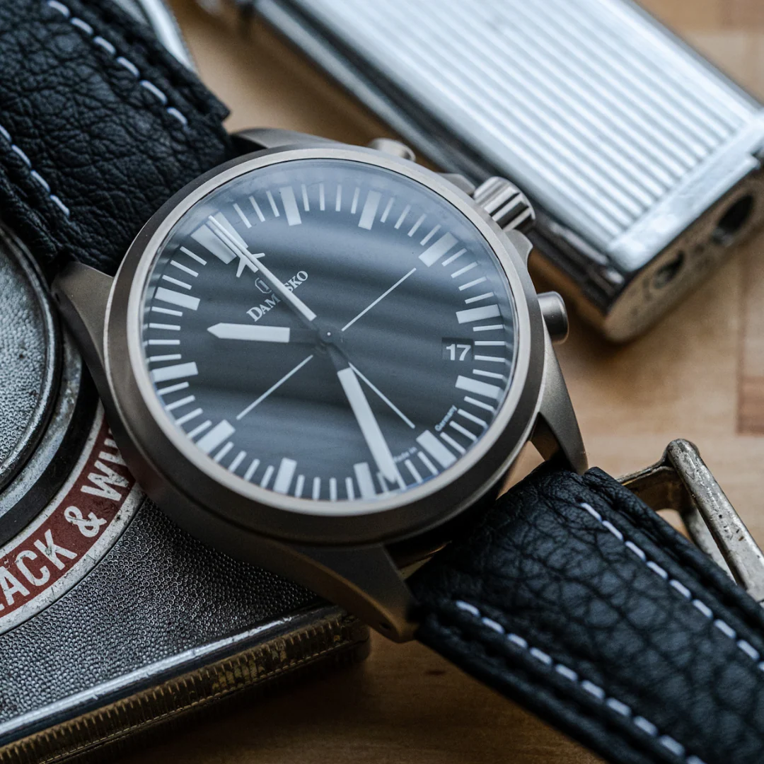 Damasko DC72 - Matte - Leather Strap w/ Double Stiching Pin Buckle - Image 5