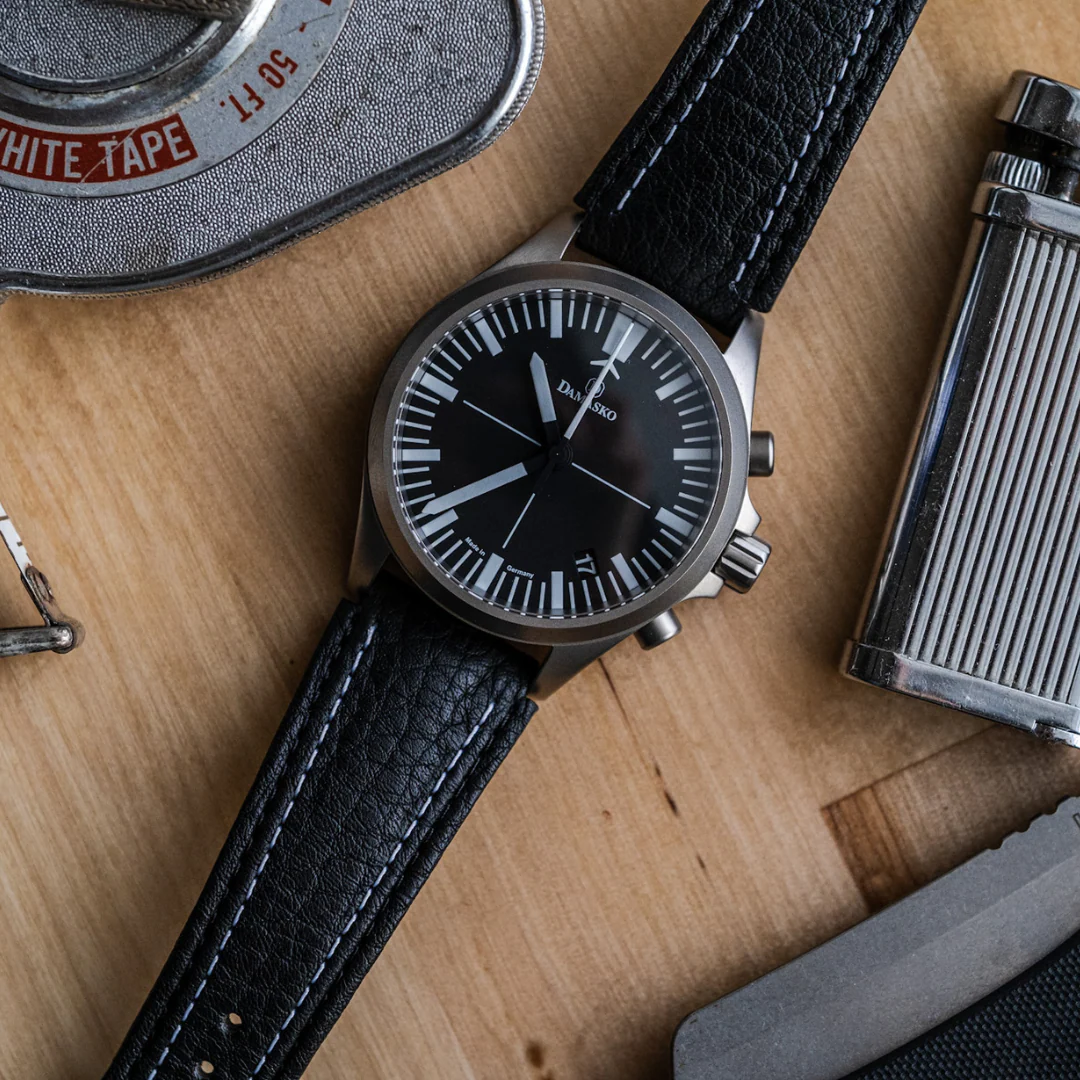 Damasko DC72 - Matte - Leather Strap w/ Double Stiching Pin Buckle - Image 7