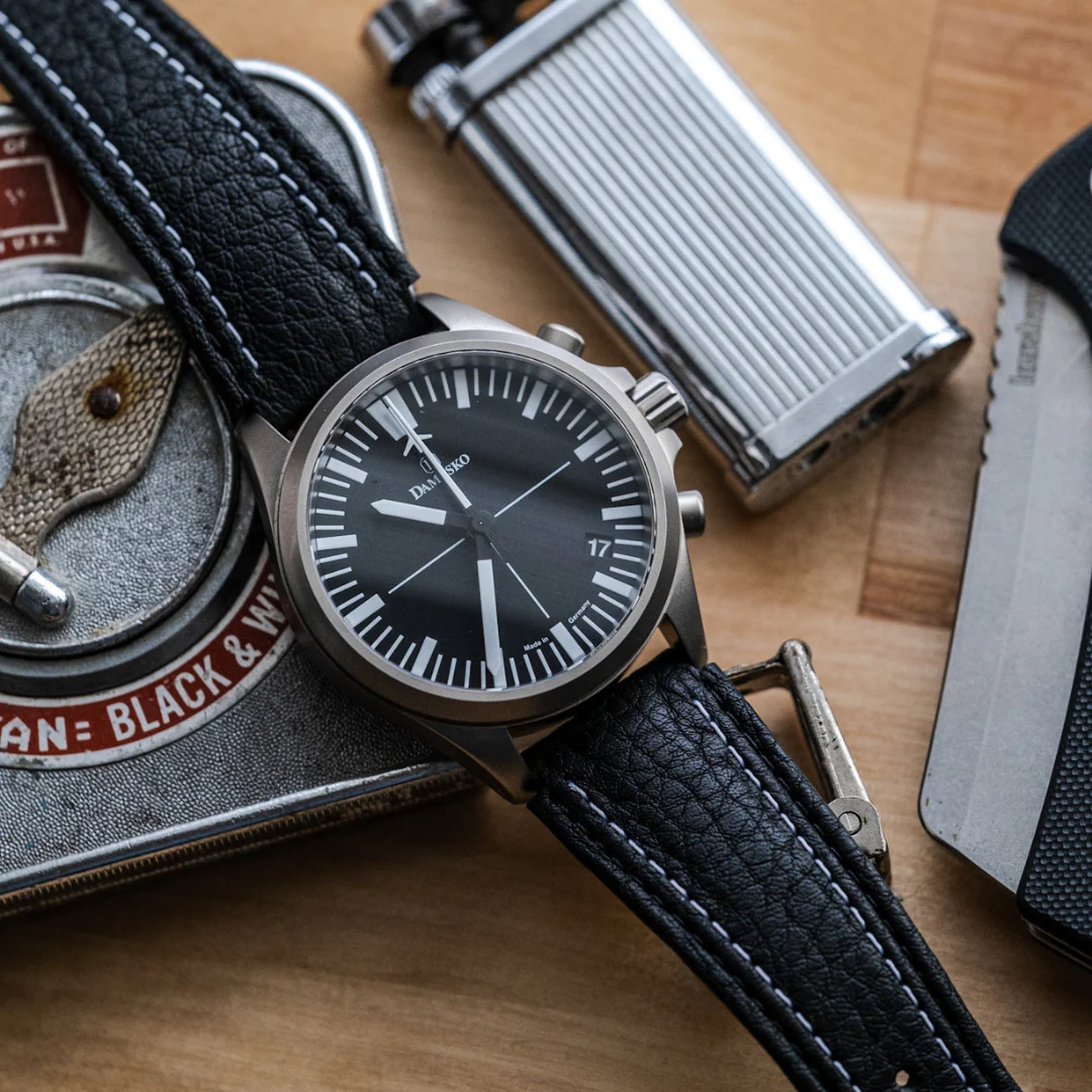 Damasko DC72 - Matte - Leather Strap w/ Double Stiching Pin Buckle - Image 8