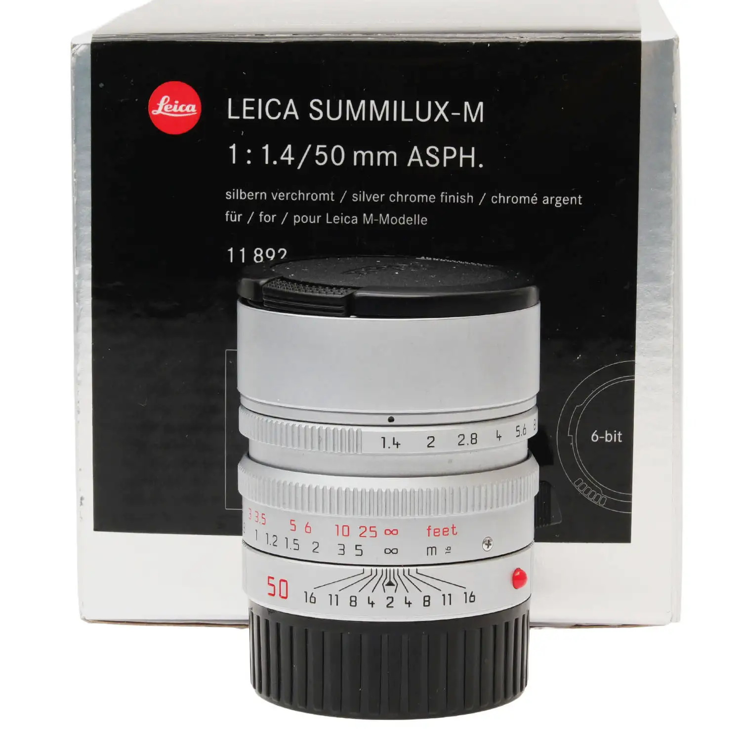 Leica 50mm f1.4 Summilux-M Asph Silver, Boxed 4789338 - Image 8