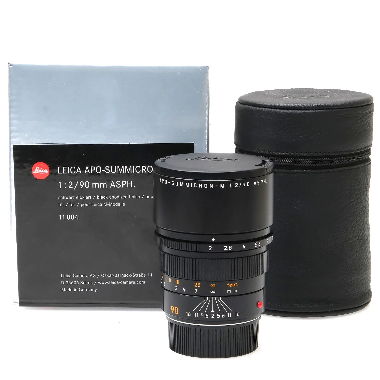 Leica 90mm f2 APO-Summicron-M Asph, Black, Boxed 4614027 - Image 8