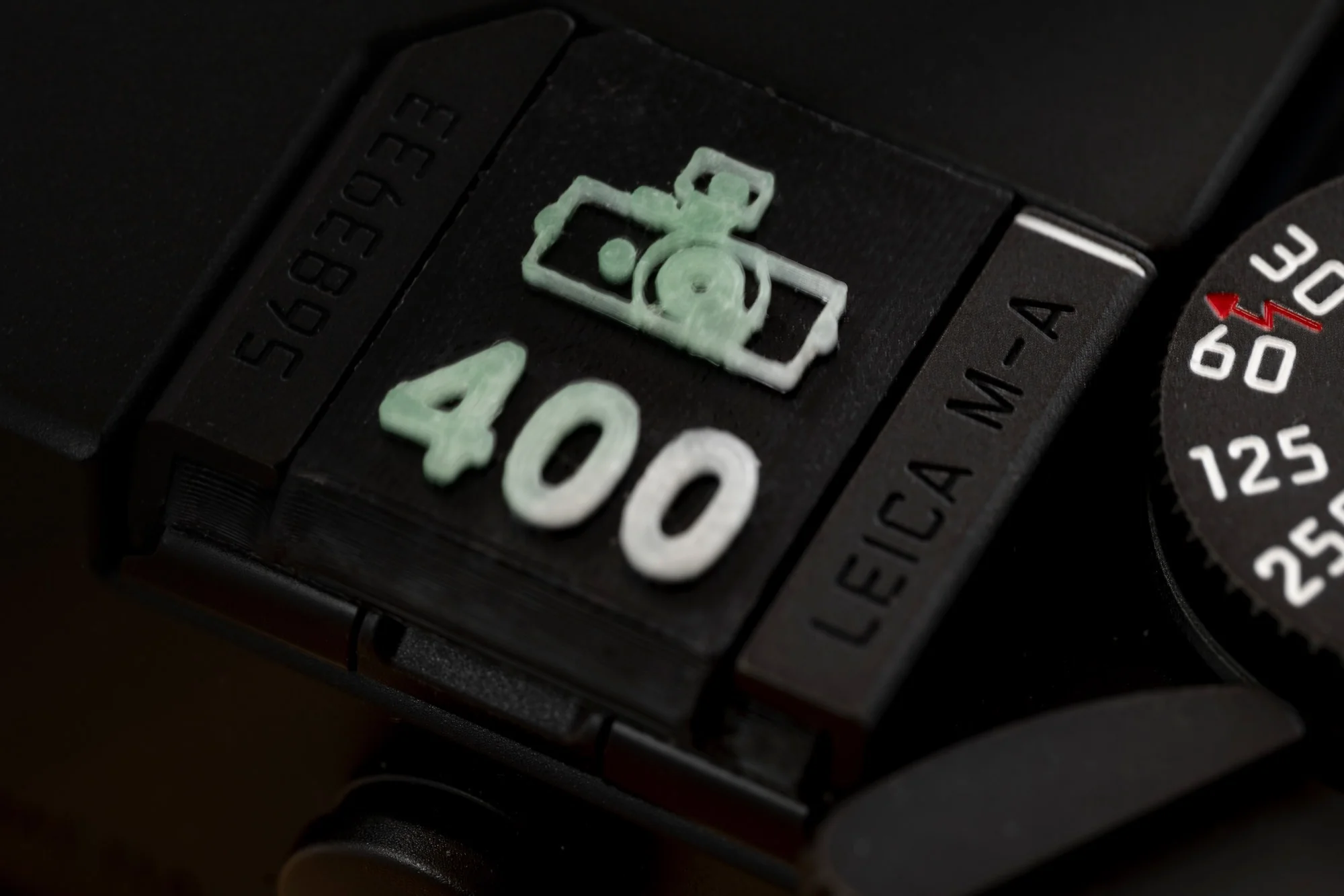 Made in Wetzlar Hot Shoe Film Speed Set -  Black w/ Glow In the Dark Green - Image 4