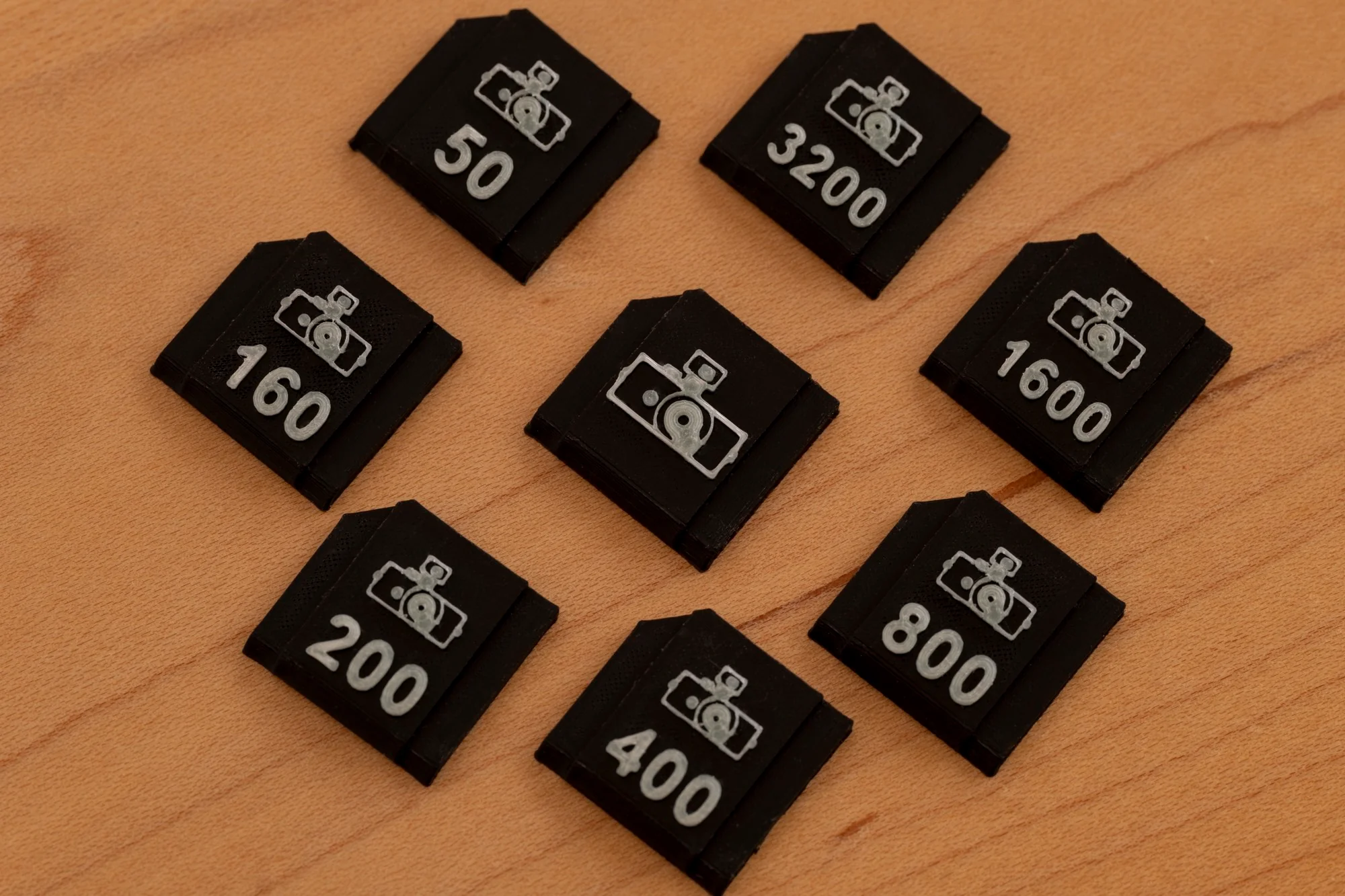 Made in Wetzlar Hot Shoe Film Speed Set -  Black w/ Glow In the Dark Green - Image 7