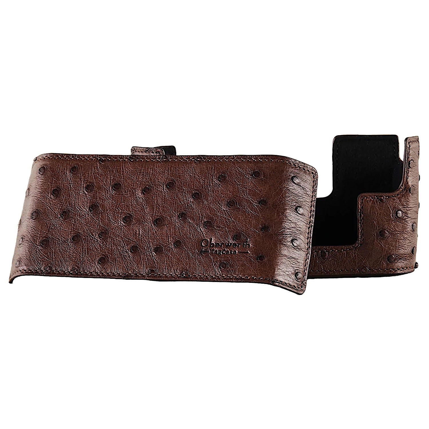 Oberwerth Dark Brown  Ostrich TagCase for Leica M11 - Image 2