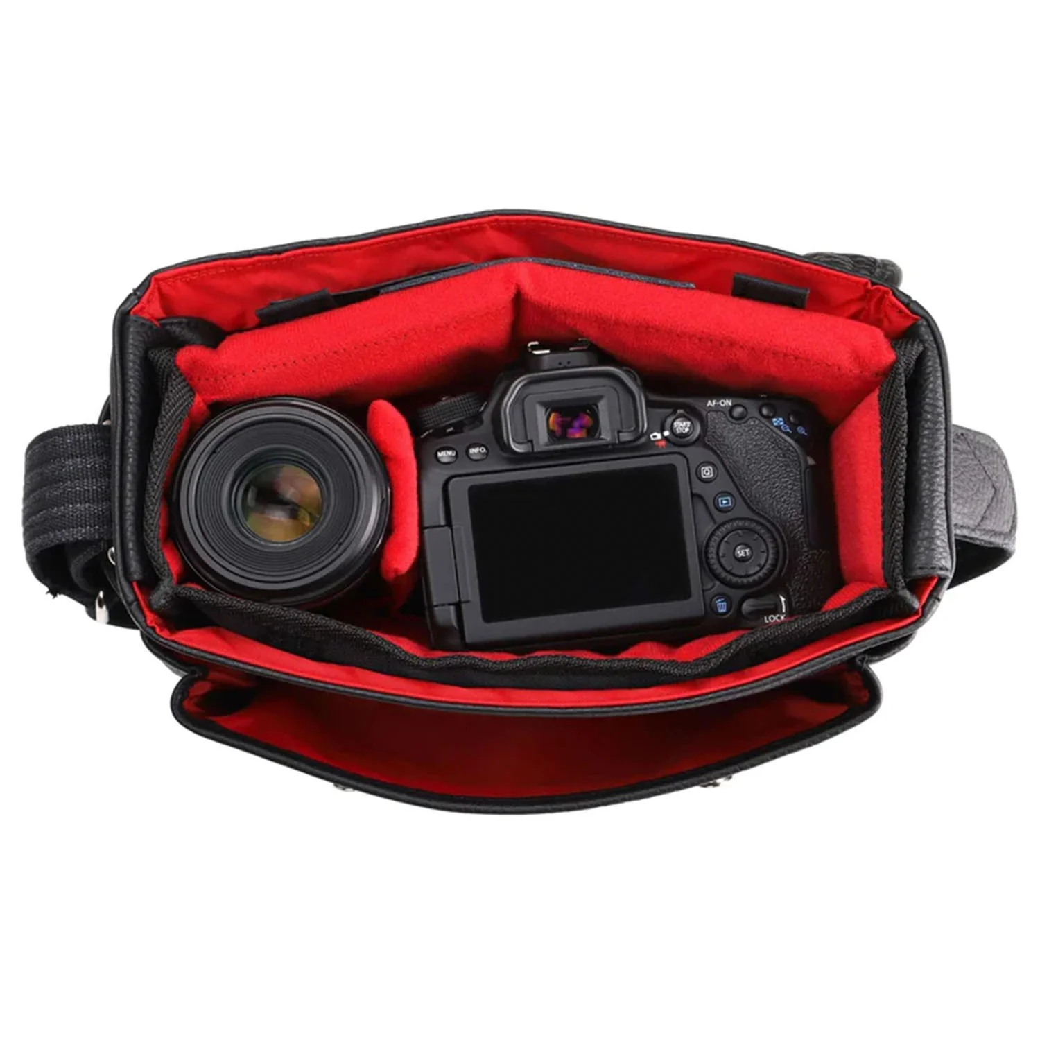 Oberwerth Harry & Sally Cow-Hide Black w/ Red Insert - Image 5