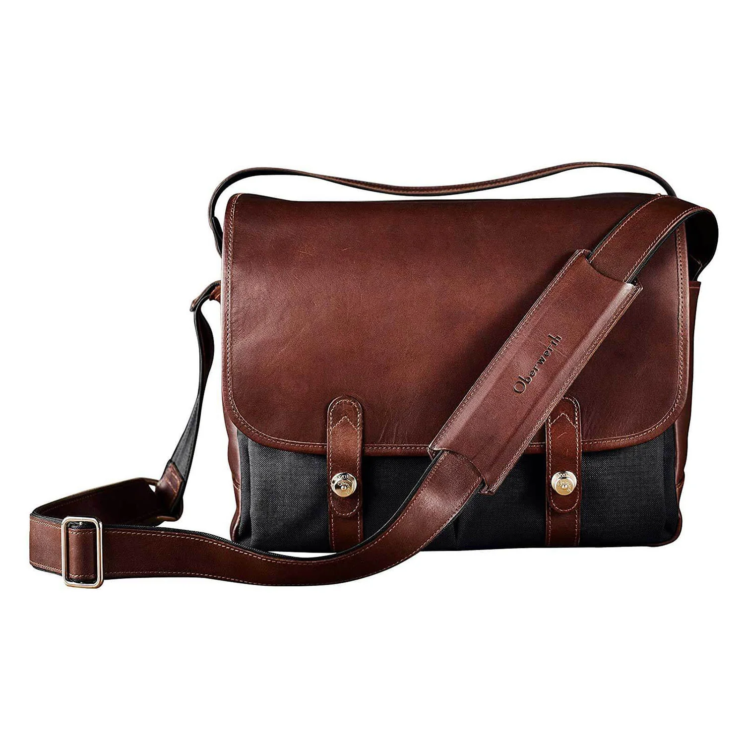Oberwerth Porto Cordura Black / Cow Hide Dark Brown