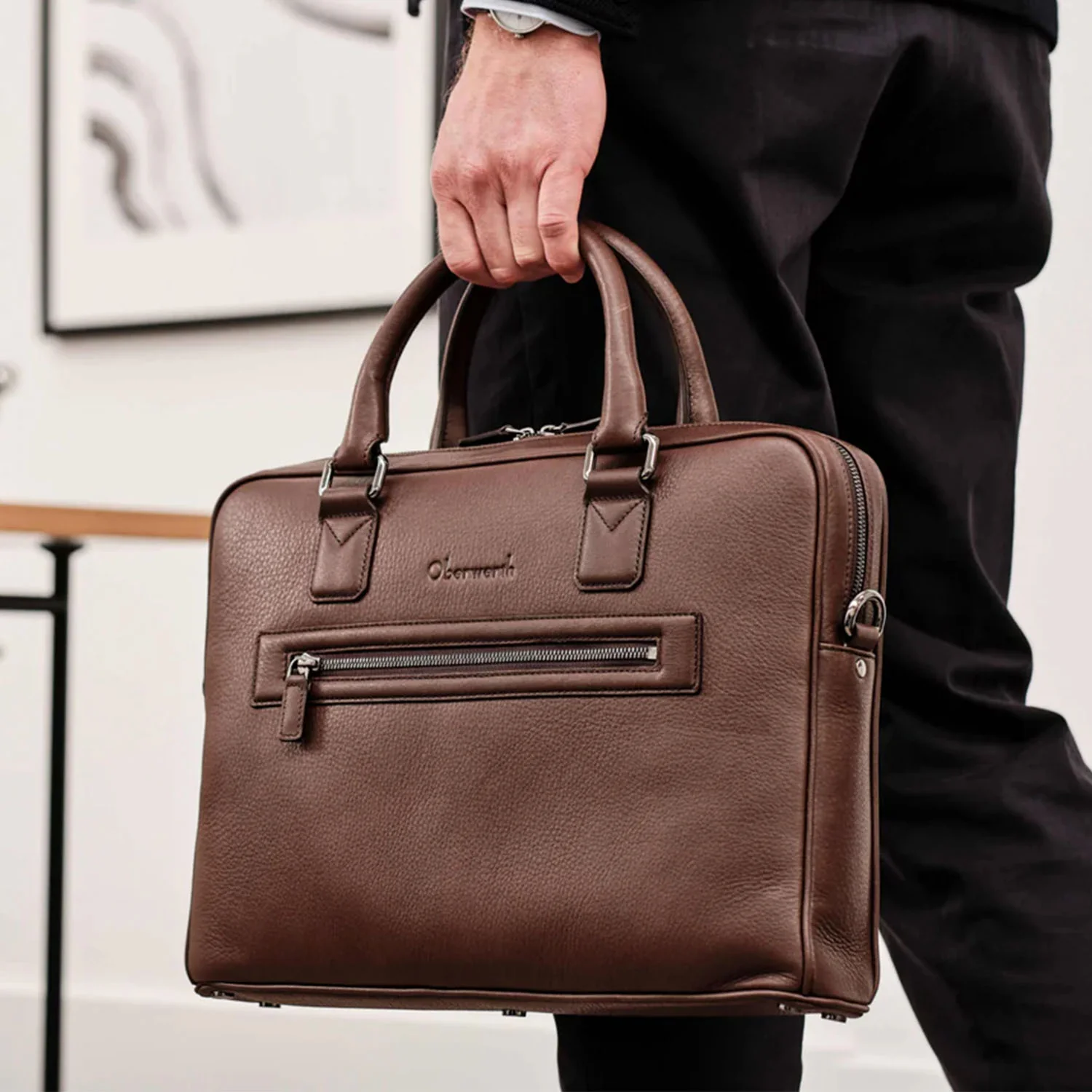 Oberwerth  Warren 1Z Soft Laptop Bag - Black - Image 9