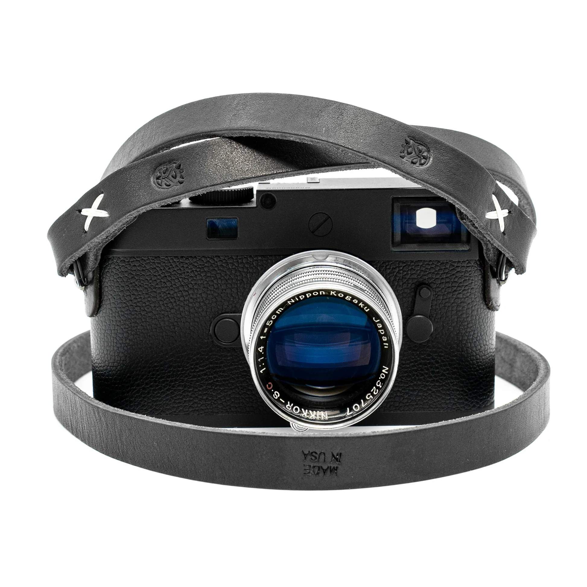Owlkrown Raw Vintage Leather Strap - Monochrom 45" - Image 2
