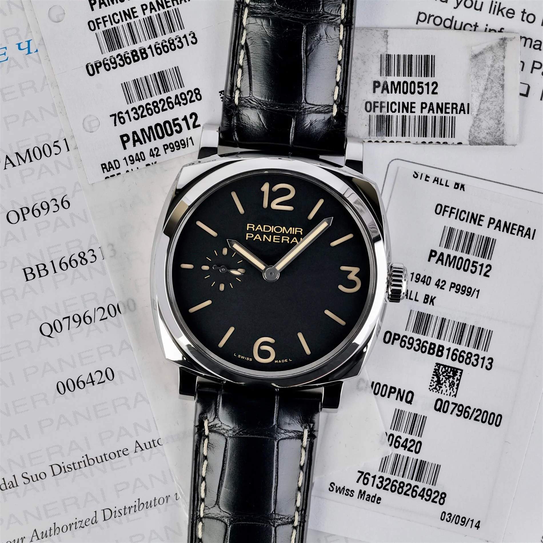 Panerai Radiomir 1940 Acciaio PAM512, Boxed OP6660BB1347430