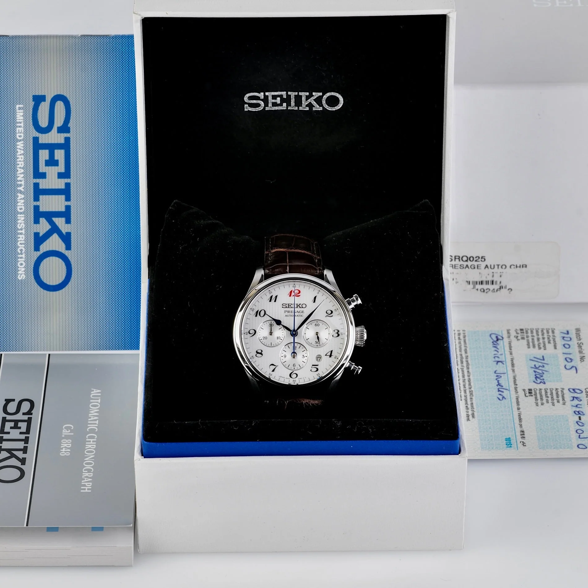 Seiko Presage Chronograph Ref SRQ025 7D0105 - Image 4